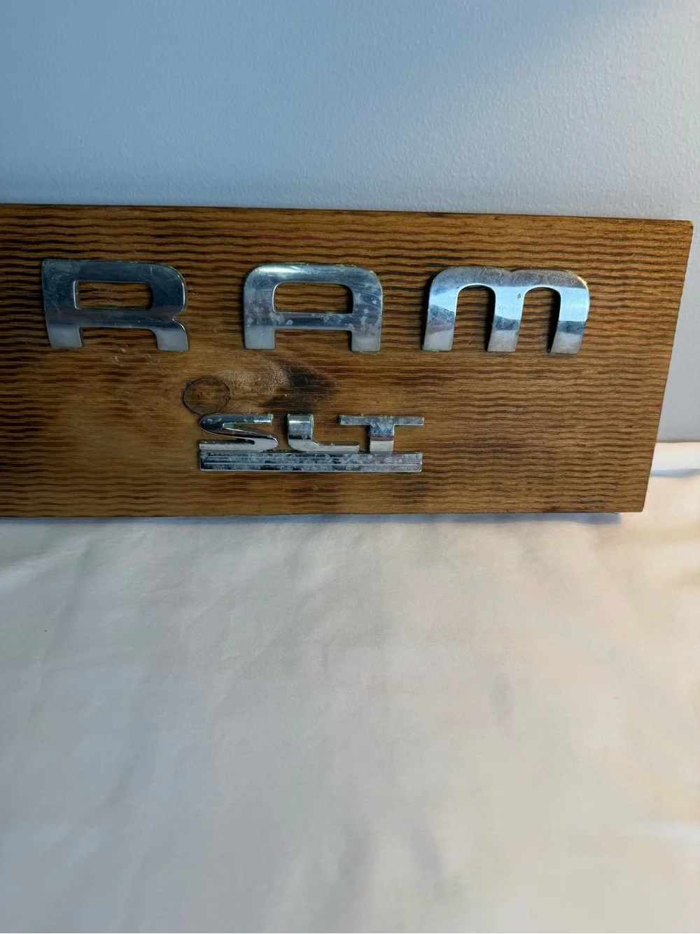Vintage Dodge Ram 1500 SLT Emblem Plaqued Wall Mount Signed Man Cave Memorabilia